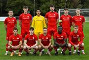 28 September 2024; The Sligo team before the EA SPORTS MU20 League of Ireland Enda McGuill Cup final match between UCD and Sligo Rovers at UCD Bowl in Belfield, Dublin. Photo by David Fitzgerald/Sportsfile