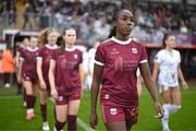 28 September 2024; Eve Dossen of Galway United before the SSE Airtricity Women's Premier Division match between Galway United and Shelbourne at Eamonn Deacy Park in Galway. Photo by Stephen McCarthy/Sportsfile