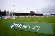 28 September 2024; SSE Airtricity branding during the SSE Airtricity Women's Premier Division match between Galway United and Shelbourne at Eamonn Deacy Park in Galway. Photo by Stephen McCarthy/Sportsfile