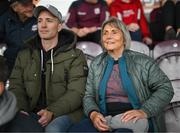 28 September 2024; Former Republic of Ireland international, and the first Republic of Ireland women's team captain, Nora McHugh during the SSE Airtricity Women's Premier Division match between Galway United and Shelbourne at Eamonn Deacy Park in Galway. Photo by Stephen McCarthy/Sportsfile
