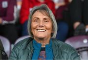 28 September 2024; Former Republic of Ireland international, and the first Republic of Ireland women's team captain, Nora McHugh during the SSE Airtricity Women's Premier Division match between Galway United and Shelbourne at Eamonn Deacy Park in Galway. Photo by Stephen McCarthy/Sportsfile
