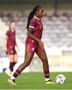 28 September 2024; Eve Dossen of Galway United during the SSE Airtricity Women's Premier Division match between Galway United and Shelbourne at Eamonn Deacy Park in Galway. Photo by Stephen McCarthy/Sportsfile