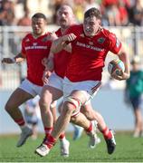 28 September 2024; Ruadhán Quinn of Munster in action during the United Rugby Championship match between Zebre Parma and Munster at Stadio Sergio Lanfranchi in Parma, Italy. Photo by Roberto Bregani/Sportsfile