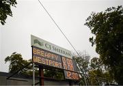 29 September 2024; A general view of the scoreboard before the Mayo County Senior Club Football Championship quarter-final match between Breaffy and Westport at Breaffy in Mayo. Photo by Tom Beary/Sportsfile
