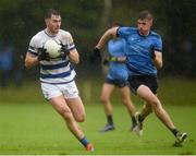 29 September 2024; Conor O'Shea of Breaffy in action against Rory Brickenden of Westport during the Mayo County Senior Club Football Championship quarter-final match between Breaffy and Westport at Breaffy in Mayo. Photo by Tom Beary/Sportsfile