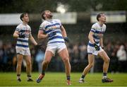 29 September 2024; Aidan O'Shea of Breaffy, centre, watches the ball go over the bar resulting in a point during the Mayo County Senior Club Football Championship quarter-final match between Breaffy and Westport at Breaffy in Mayo. Photo by Tom Beary/Sportsfile