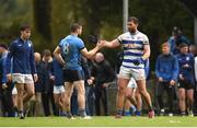 29 September 2024; Aidan O'Shea of Breaffy shakes hands with Lee Keegan of Westport after the Mayo County Senior Club Football Championship quarter-final match between Breaffy and Westport at Breaffy in Mayo. Photo by Tom Beary/Sportsfile