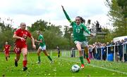 28 September 2024; Ella Kelly of Republic of Ireland during the women's U17 international friendly match between Republic of Ireland and Cymru at the AUL Complex in Clonsaugh, Dublin. Photo by Shauna Clinton/Sportsfile