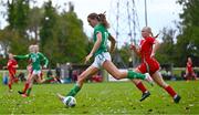 28 September 2024; Mary Hartofolis of Republic of Ireland during the women's U17 international friendly match between Republic of Ireland and Cymru at the AUL Complex in Clonsaugh, Dublin. Photo by Shauna Clinton/Sportsfile