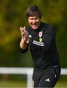 28 September 2024; Cymru head coach Peter Wilson before the women's U17 international friendly match between Republic of Ireland and Cymru at the AUL Complex in Clonsaugh, Dublin. Photo by Shauna Clinton/Sportsfile