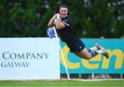 29 September 2024; Fearghal Carr of Corinthians scores a try during the Bank of Ireland JP Fanagan Premier 1 qualifiers final match between Corinthians RFC and Blackrock College RFC at Corinthians RFC in Galway. Photo by Shauna Clinton/Sportsfile