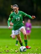 28 September 2024; Ella Kelly of Republic of Ireland during the women's U17 international friendly match between Republic of Ireland and Cymru at the AUL Complex in Clonsaugh, Dublin. Photo by Shauna Clinton/Sportsfile