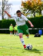 28 September 2024; Eva Walsh of Ireland during the Cerebal Palsy women's international series match between Ireland and USA at the AUL Complex in Dublin. Photo by Shauna Clinton/Sportsfile