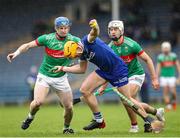 29 September 2024; Ronan Maher of Thurles Sarsfields in action against Liam Treacy of Loughmore-Castleiney during the Tipperary County Senior Club Hurling Championship semi-final match between Loughmore Castleiney and Thurles Sarsfields at FBD Semple Stadium in Thurles, Tipperary. Photo by Michael P Ryan/Sportsfile