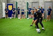 29 September 2024; Republic of Ireland women's team performance coach Ivi Casagrande during the launch of the In Her Boots programme at the Aviva Stadium in Dublin. In Her Boots programme is an education and awareness-based programme aimed at the football volunteer workforce across Ireland working with female players (9-16years). The programme will focus on topics that are vital for the participation and retention of young female players in football across Ireland. This new approach to female player development, celebrates and informs all levels of your club on a national scale. Photo by Stephen McCarthy/Sportsfile