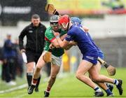 29 September 2024; Tomás McGrath of Loughmore-Castleiney is tackled by James Armstrong of Thurles Sarsfields during the Tipperary County Senior Club Hurling Championship semi-final match between Loughmore Castleiney and Thurles Sarsfields at FBD Semple Stadium in Thurles, Tipperary. Photo by Michael P Ryan/Sportsfile