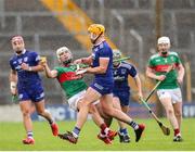 29 September 2024; Ciaran Connolly of Loughmore-Castleiney in action against Ronan Maher of Thurles Sarsfields during the Tipperary County Senior Club Hurling Championship semi-final match between Loughmore Castleiney and Thurles Sarsfields at FBD Semple Stadium in Thurles, Tipperary. Photo by Michael P Ryan/Sportsfile