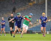 29 September 2024; Liam Treacy of Loughmore-Castleiney in action against Darragh Stakelum of Thurles Sarsfields during the Tipperary County Senior Club Hurling Championship semi-final match between Loughmore Castleiney and Thurles Sarsfields at FBD Semple Stadium in Thurles, Tipperary. Photo by Michael P Ryan/Sportsfile