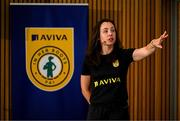 29 September 2024; Republic of Ireland women's team physiotherapist Angela Kenneally during the launch of the In Her Boots programme at the Aviva Stadium in Dublin. In Her Boots programme is an education and awareness-based programme aimed at the football volunteer workforce across Ireland working with female players (9-16years). The programme will focus on topics that are vital for the participation and retention of young female players in football across Ireland. This new approach to female player development, celebrates and informs all levels of your club on a national scale. Photo by Stephen McCarthy/Sportsfile