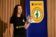 29 September 2024; Republic of Ireland women's team physiotherapist Angela Kenneally during the launch of the In Her Boots programme at the Aviva Stadium in Dublin. In Her Boots programme is an education and awareness-based programme aimed at the football volunteer workforce across Ireland working with female players (9-16years). The programme will focus on topics that are vital for the participation and retention of young female players in football across Ireland. This new approach to female player development, celebrates and informs all levels of your club on a national scale. Photo by Stephen McCarthy/Sportsfile