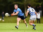 29 September 2024; Eoghan McLaughlin of Westport in action against Mark Dervan of Breaffy during the Mayo County Senior Club Football Championship quarter-final match between Breaffy and Westport at Breaffy in Mayo. Photo by Tom Beary/Sportsfile