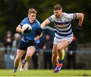 29 September 2024; Killian Kilkelly of Westport is tackled by Conor O'Shea of Breaffy during the Mayo County Senior Club Football Championship quarter-final match between Breaffy and Westport at Breaffy in Mayo. Photo by Tom Beary/Sportsfile