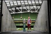 30 September 2024; Drogheda United's Douglas James Taylor poses for a portrait during the Sports Direct Men's FAI Cup semi-finals media day at the Aviva Stadium in Dublin. Photo by Stephen McCarthy/Sportsfile