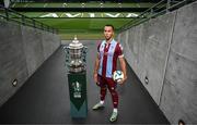 30 September 2024; Drogheda United's Douglas James Taylor poses for a portrait during the Sports Direct Men's FAI Cup semi-finals media day at the Aviva Stadium in Dublin. Photo by Stephen McCarthy/Sportsfile