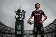 30 September 2024; Bohemians' Alex Grieve poses for a portrait during the Sports Direct Men's FAI Cup semi-finals media day at the Aviva Stadium in Dublin. Photo by Stephen McCarthy/Sportsfile