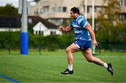 30 September 2024; Thomas Clarkson during Leinster rugby training at UCD in Dublin. Photo by Brendan Moran/Sportsfile