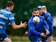 30 September 2024; Rabah Slimani during Leinster rugby training at UCD in Dublin. Photo by Brendan Moran/Sportsfile
