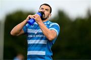 30 September 2024; Max Deegan during Leinster rugby training at UCD in Dublin. Photo by Brendan Moran/Sportsfile