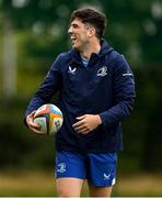30 September 2024; Jimmy O'Brien during Leinster rugby training at UCD in Dublin. Photo by Brendan Moran/Sportsfile
