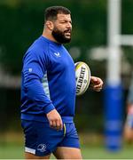 30 September 2024; Rabah Slimani during Leinster rugby training at UCD in Dublin. Photo by Brendan Moran/Sportsfile