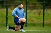 30 September 2024; Cian Healy during Leinster rugby training at UCD in Dublin. Photo by Brendan Moran/Sportsfile
