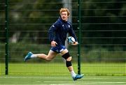 30 September 2024; Henry McErlean during Leinster rugby training at UCD in Dublin. Photo by Brendan Moran/Sportsfile