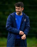 30 September 2024; Physiotherapy intern Stephen Roche during Leinster rugby training at UCD in Dublin. Photo by Brendan Moran/Sportsfile