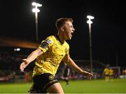 30 September 2024; Brandon Kavanagh of St Patrick's Athletic celebrates after scoring his side's second goal during the SSE Airtricity Men's Premier Division match between Shelbourne and St Patrick's Athletic at Tolka Park in Dublin. Photo by Stephen McCarthy/Sportsfile