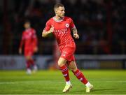 30 September 2024; Liam Burt of Shelbourne during the SSE Airtricity Men's Premier Division match between Shelbourne and St Patrick's Athletic at Tolka Park in Dublin. Photo by Stephen McCarthy/Sportsfile
