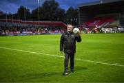 30 September 2024; FAI director of media and football relations Cathal Dervan before the SSE Airtricity Men's Premier Division match between Shelbourne and St Patrick's Athletic at Tolka Park in Dublin. Photo by Stephen McCarthy/Sportsfile