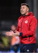 27 September 2024; St Patrick's Athletic coach Brian Gartland during the SSE Airtricity Men's Premier Division match between Shamrock Rovers and St Patrick's Athletic at Tallaght Stadium in Dublin. Photo by Piaras Ó Mídheach/Sportsfile