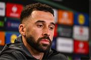2 October 2024; Roberto Lopes speaks to the media during a Shamrock Rovers press conference at Tallaght Stadium in Dublin Photo by Ben McShane/Sportsfile