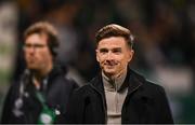 3 October 2024; Premier Sports pundit and former Shamrock Rovers player Ronan Finn during the UEFA Conference League 2024/25 league phase match between Shamrock Rovers and APOEL at Tallaght Stadium in Dublin. Photo by Stephen McCarthy/Sportsfile