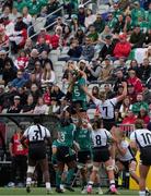 5 October 2024; Fiona Tuite of Ireland wins possession in a lineout during the Women's WXV1 Rugby International Pool match between Canada and Ireland at Langley Events Centre in Vancouver, Canada. Photo by Joe Walsh/Sportsfile