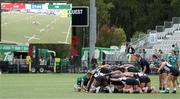 5 October 2024; A general view of a scrum during the Women's WXV1 Rugby International Pool match between Canada and Ireland at Langley Events Centre in Vancouver, Canada. Photo by Joe Walsh/Sportsfile