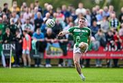 6 October 2024; Keith Beirne of Mohill kicks a free during the Leitrim County Senior Club Football Championship final match between Ballinamore Sean O'Heslins and Mohill at Ballinamore Sean O'Heslins GAA Club in Leitrim. Photo by Sam Barnes/Sportsfile