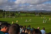 6 October 2024; Michael McBrien of Ballinamore Sean O'Heslins breaks away from Keith Keegan of Mohill during the Leitrim County Senior Club Football Championship final match between Ballinamore Sean O'Heslins and Mohill at Ballinamore Sean O'Heslins GAA Club in Leitrim. Photo by Sam Barnes/Sportsfile