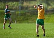 6 October 2024; Tom Prior of Ballinamore Sean O'Heslins reacts after his side concede a late point during the Leitrim County Senior Club Football Championship final match between Ballinamore Sean O'Heslins and Mohill at Ballinamore Sean O'Heslins GAA Club in Leitrim. Photo by Sam Barnes/Sportsfile