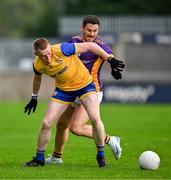6 October 2024; Fiachra Potts of Na Fianna in action against Shane Walsh of Kilmacud Crokes during the Dublin County Senior Club Football Championship semi-final match between Kilmacud Crokes and Na Fianna at Parnell Park in Dublin. Photo by Stephen Marken/Sportsfile