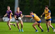 6 October 2024; Paul Mannion of Kilmacud Crokes in action against Adam Rafter of Na Fianna during the Dublin County Senior Club Football Championship semi-final match between Kilmacud Crokes and Na Fianna at Parnell Park in Dublin. Photo by Stephen Marken/Sportsfile